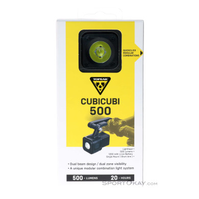 Topeak CubiCubi 500lm Fahrradlicht vorne-Schwarz-One Size
