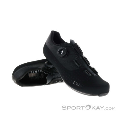 Fizik Tempo Overcurve R4 Wide Herren Rennradschuhe-Schwarz-43