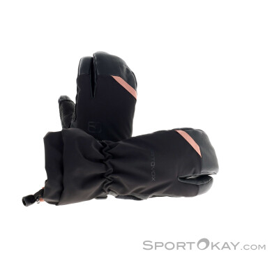 Ortovox Merino Freeride 3 Finger Damen Skihandschuhe-Schwarz-M