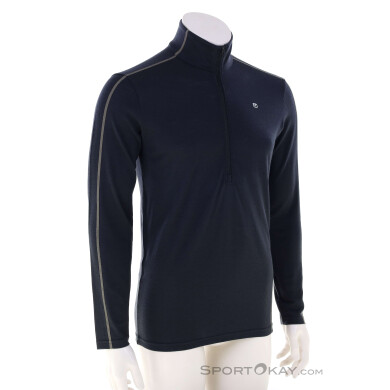 Ortovox 185 Rock´n`Wool Zip Neck Herren Funktionsshirt-Schwarz-S