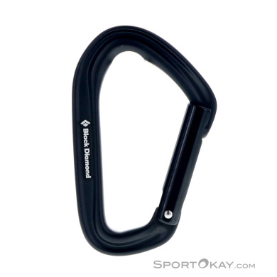 Black Diamond HotForge Straight Gate Schnappkarabiner-Schwarz-One Size