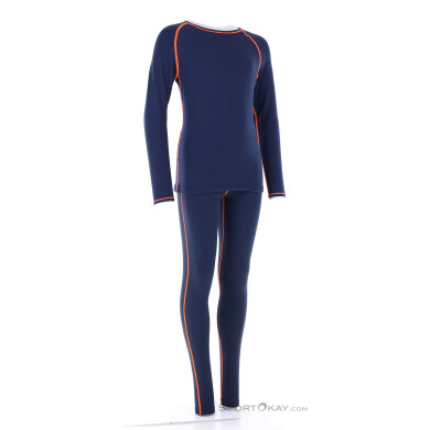 Löffler Long Transtex Warm Set Kinder Funktionsbekleidung-Blau-140