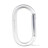 Black Diamond Oval Keylock Schnappkarabiner-Silber-One Size