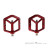 Spank Spike Reboot Flat Pedale-Dunkel-Rot-One Size