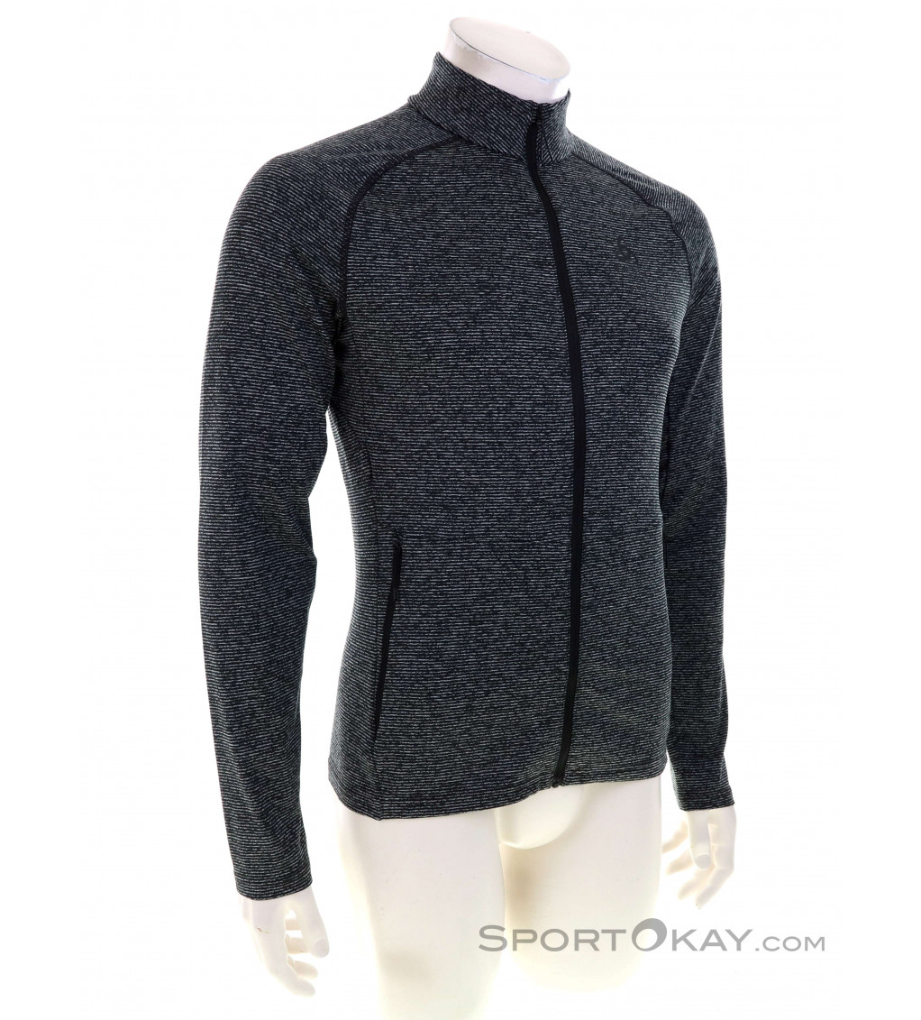 Odlo Men's Sesvenna Full Zip Ski Midlayer, Chinese red Melange, Small