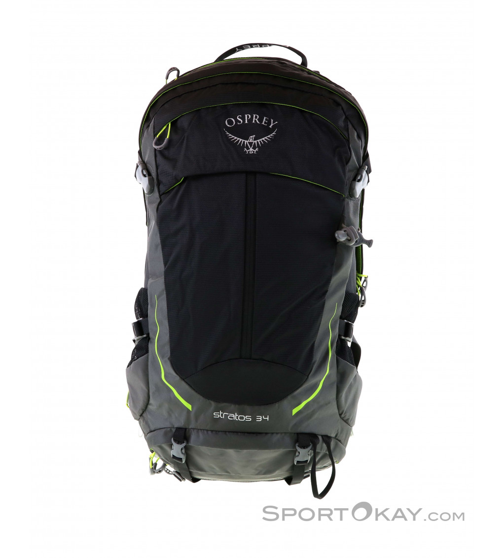 Daypack Backpacks Osprey Stratos 34 Tunnel Vision Grey Day-Hike