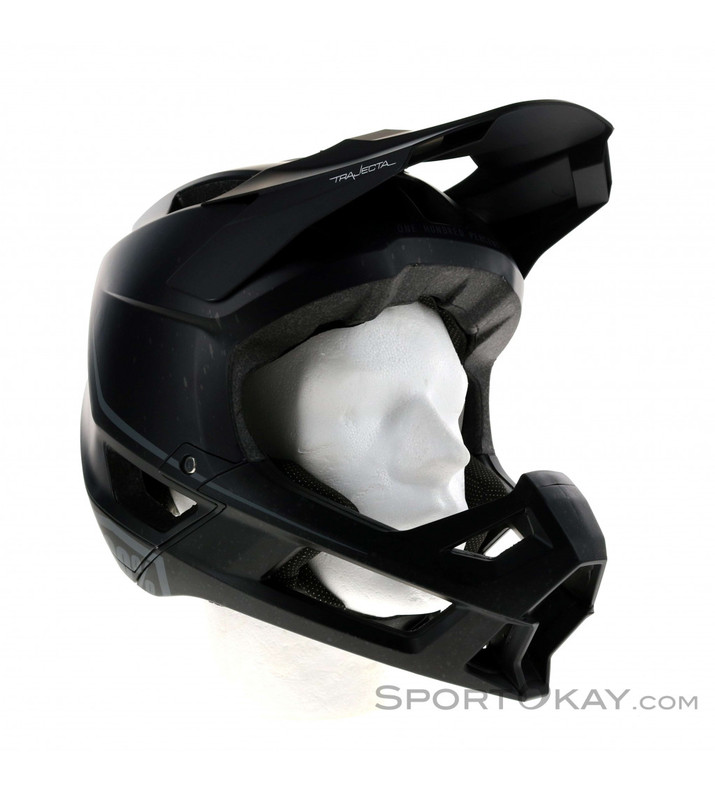 100% Trajecta Helmet Fidlock Black White - Speed Addicts