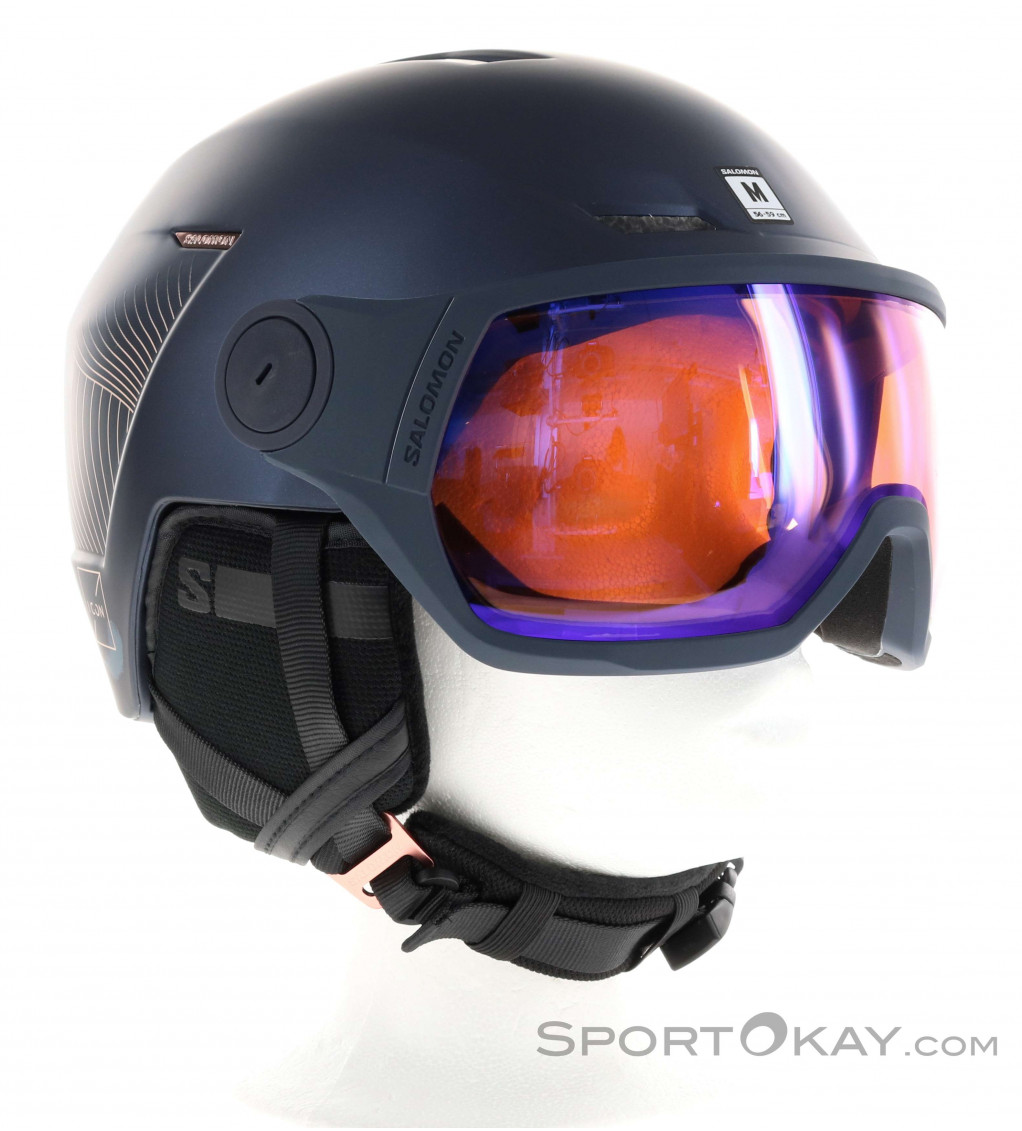 ICON LT VISOR 女性用ヘルメット Salomon Icon LT Visor Photo Sigma Women Ski Helmet - Ski