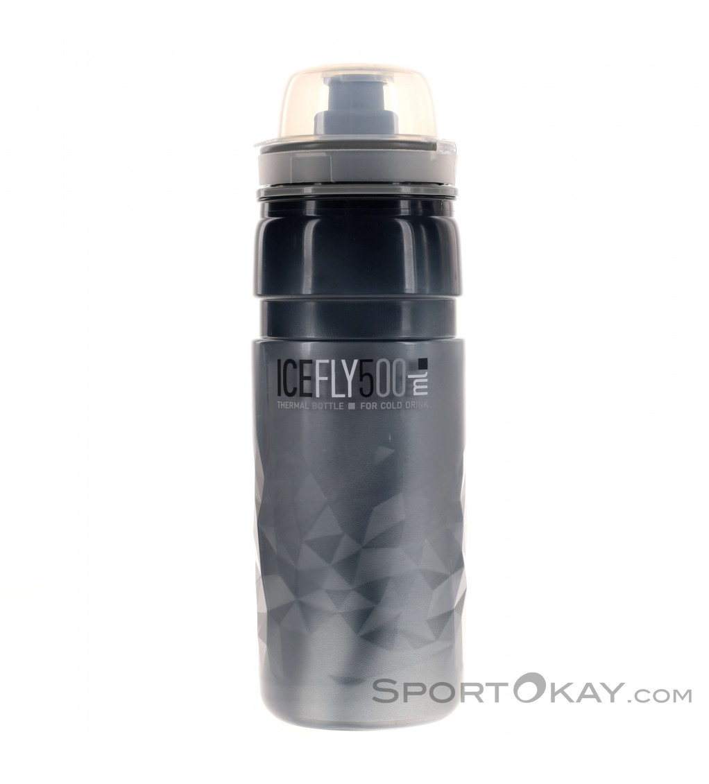 Elite Bidone Ice Fly Trasparente 500ml - Borraccia Da Ciclismo, Polietilene Flessibile, Tappo Pratico, Per Strada E MTB