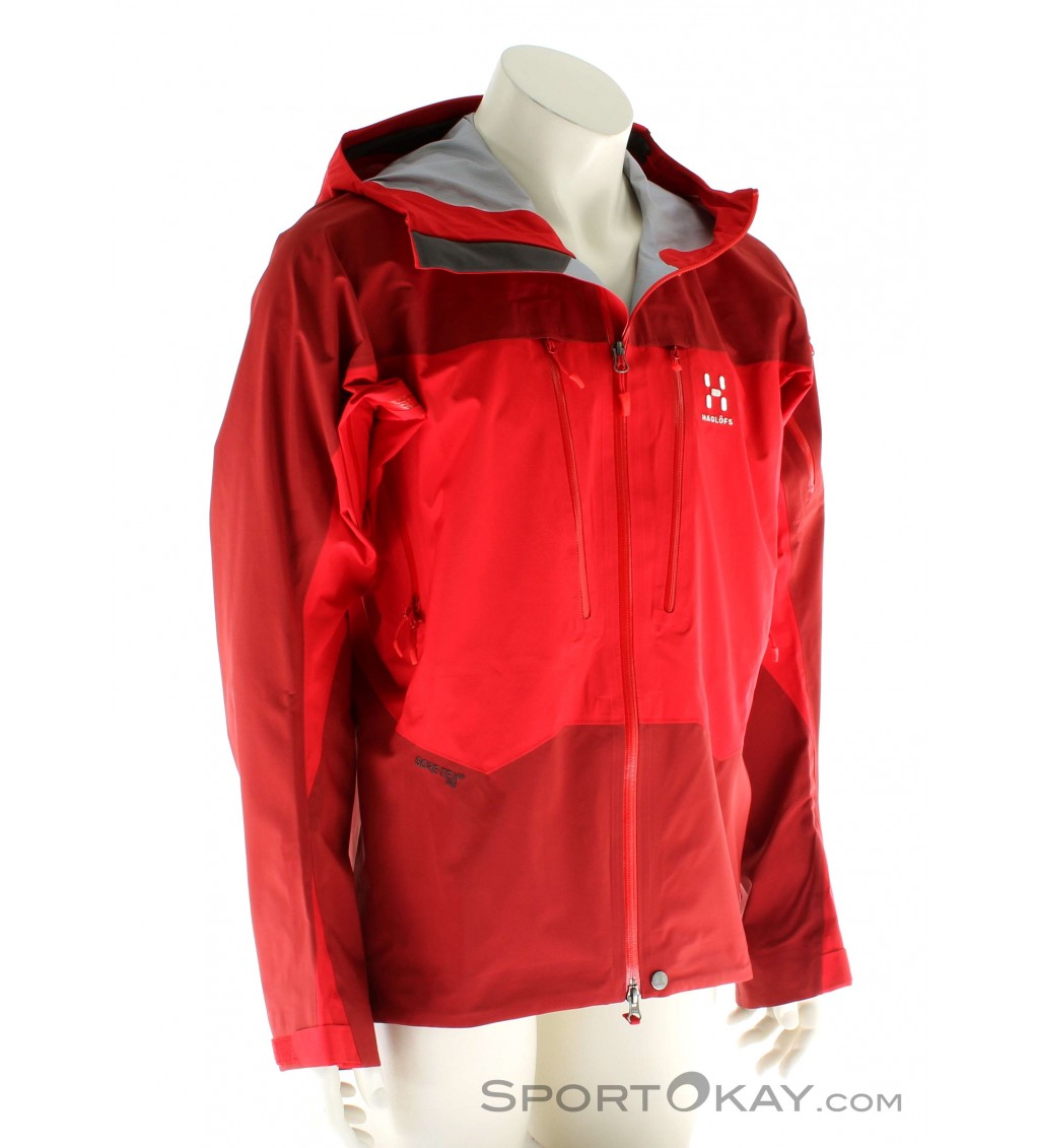 スノーボード HAGLOFS spitz jacket s black red Haglofs Spitz Jacket - Active-Traveller