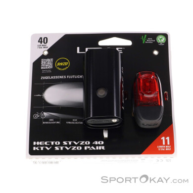 Lezyne Hecto Drive 40 + KTV StVZO Bike Light Set