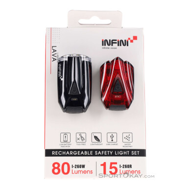 Infini Lava I-260W + I-260R Bike Light Set