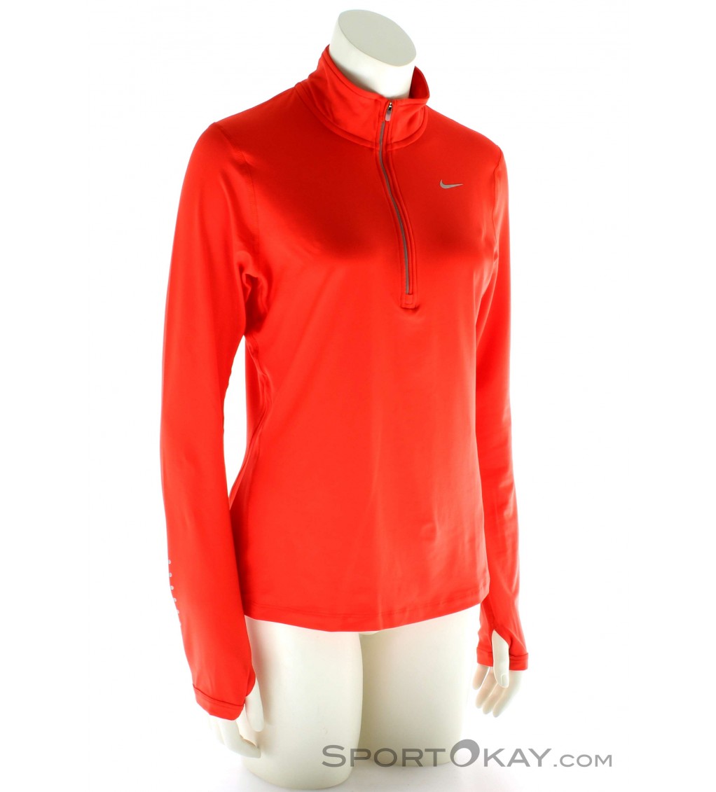 nike element half zip red