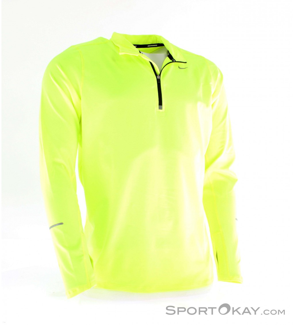 nike element half zip yellow